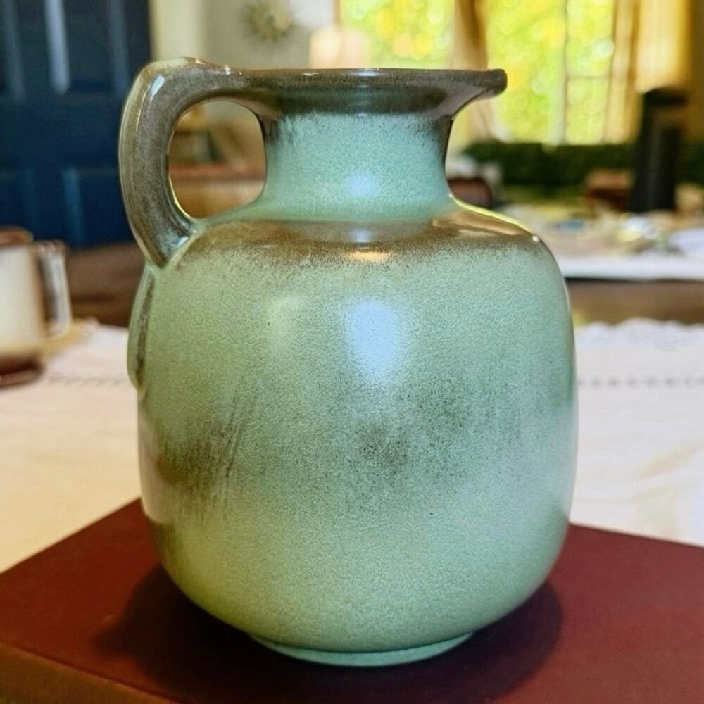 Frankoma 833 Honey Pitcher • Prairie Green • 6.25” Vintage Pottery